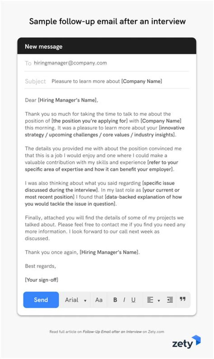 How do you email a reference after an interview?