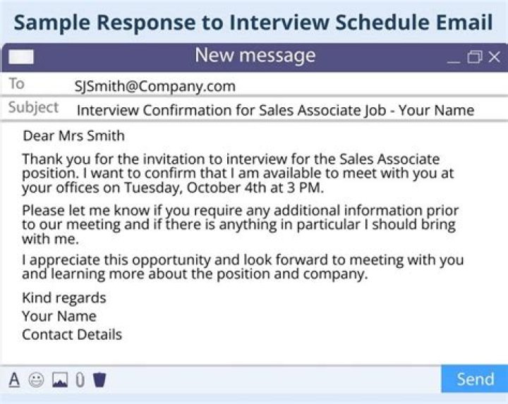 How do you respond to a scheduling email?