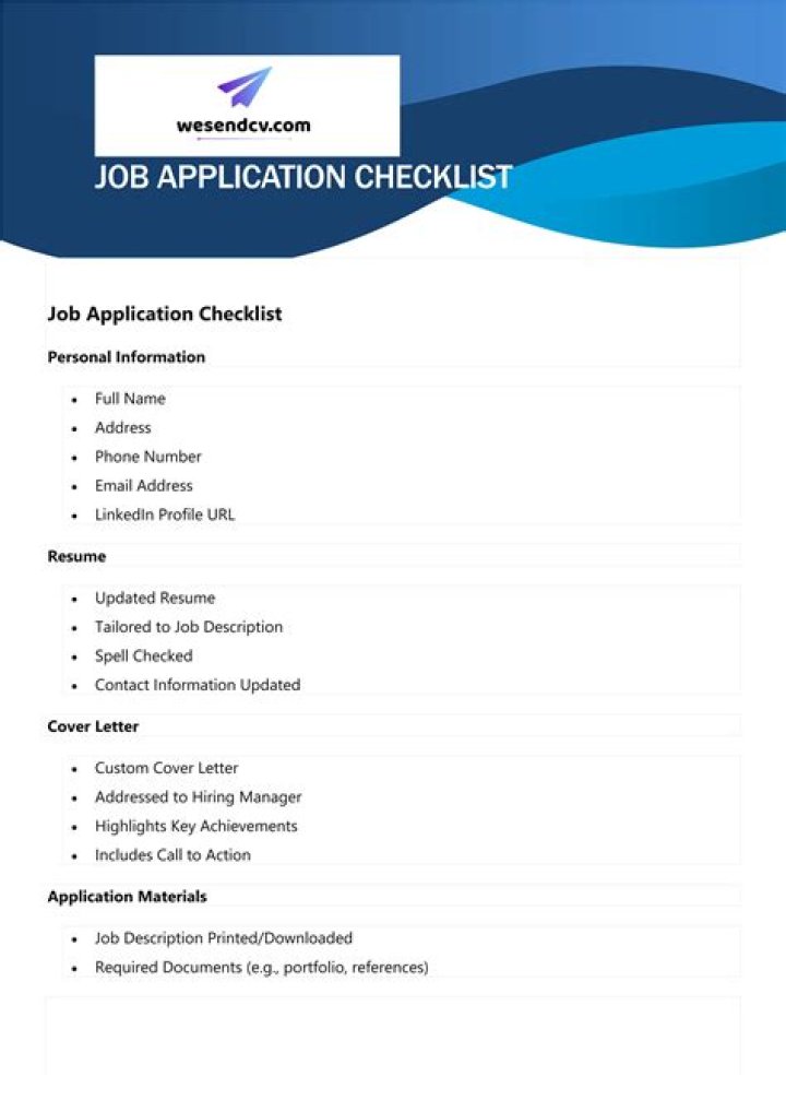 What information should you have in advance to complete a job application?