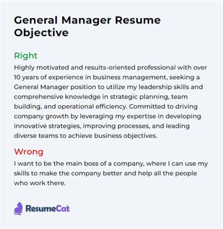 What is a good objective for a management resume?