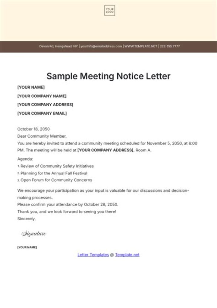 What is meant by notice in business communication?