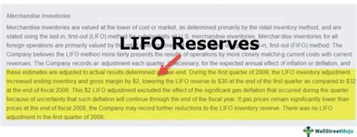 What is the purpose of LIFO reserve?