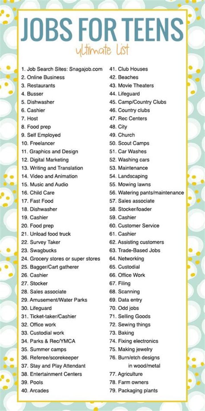 What kind of jobs can you get when you are 16?